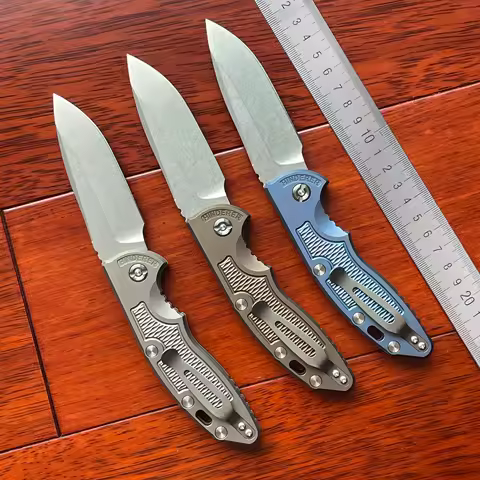 Idiscipline Hinderer XM-18 Folding Knife 9Cr18MoV(AUS-10) Steel TC4 Titanium Handle Pocket Clip EDC 