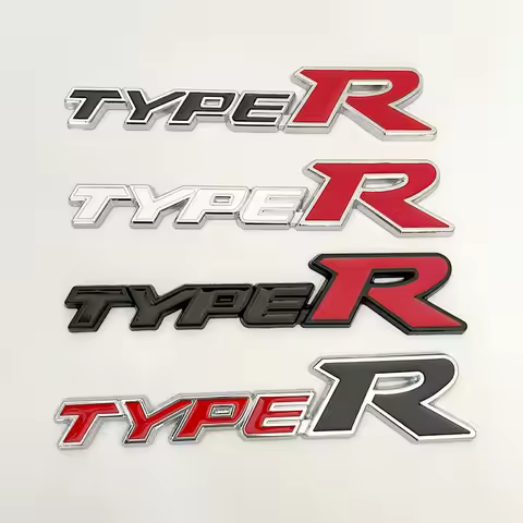 3D Metal Type R Logo Badge Car Front Grill Emblem For Honda Accord Civic FK2 FN2 EP3 Type S Type R S