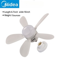 Midea Ceiling fan fan light ceiling fan light bulb fan three-color lighting 4-speed speed adjustment