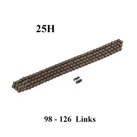 25H 98-126Links chain with Spare Master Link 47cc 49cc 2 Stroke Engine ATV Quad Go Kart Dirt Pocket