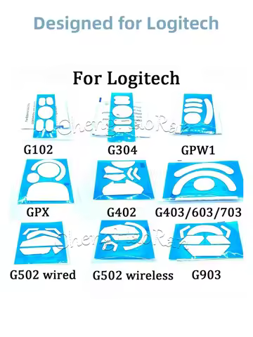 1Set White Mouse Feet Sticker For Logitech G302 G303 G304 G305 G402 G405 GPRO G502 G502X G903 GPW Mo