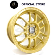 New Sport Rim R3 S1K 15x7 4x100 ET35 GunMetal / Gold 15 inch 15 inci Mr Wheel