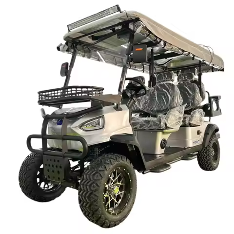 Cheap 4 Wheeler 6 Seater Golf Buggy 4x4 Utility 60/72v Lithium Off Road Club Car Electric Powered Go
