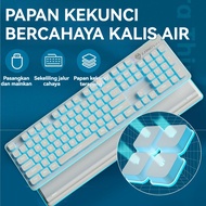 Gaming 104 Keys Volume Knob Keyboard RGB Wired Laptop Desktop Keyboard