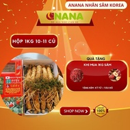 6-year-old Korean standard fresh ginseng Box of 10-11 roots/1 kg of a precious herb for ANaNa health