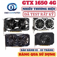VGA GTX 1650 4GB BRANDS ASUS, GIGABYTE, MSI,... USED PRODUCTS.