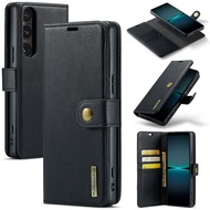 DG.MING Crazy Horse Texture Detachable Leather Phone Case For Sony Xperia 1 V/Sony Xperia 10 V/Sony 