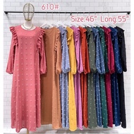 DRESS LABUH MUSLIMAH TREND TERKINI/ BAJU RAYA 2022/ JUBAH PLAIN MODEN BUTANG PENUH/ DJUBAH SIMPLE DA