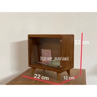 Piggy Bank Teak Minimalist Money Box Coin Old Work