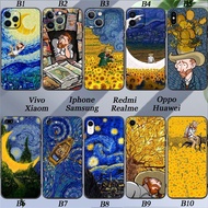 Van Gogh art puzzle Apple iPhone 6 6S 7 8 SE PLUS X XS Silicone Soft Cover Camera Protection Phone Case