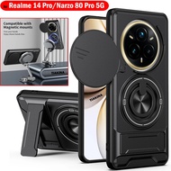 Slide Lens Funda For Realme 14 Pro Plus 15 Pro 15X 15T 14X Case Magnetic Ring Cover for Realme NARZO