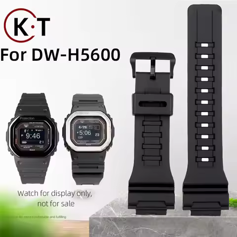 18mm Silicone Strap For Casio Heart Rate Watch DW-H5600-1JR Series Bracelet Refit Waterproof Watch S