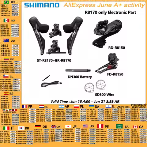Shimano R8170 ULTEGRA Di2 Electronic Part 2x12S R8150 Front Rear Derailleur Hydraulic Disc Brake Roa