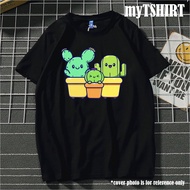 *BAJU WANITA LAKI* hot sales t-shirt bunga kaktus kain cotton lengan pendek/saiz besar/tshirt women 