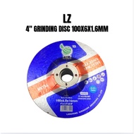 LZ 4" GRINDING DISC 100X6.0X1.6MM (RED) [1PCS]