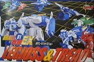 超合金 藍色 機甲創世紀 CMS AFC-01Zㄑlota〉Brave 01 EX Legioss&Tread  藍色天鷹號 +藍色山貓號