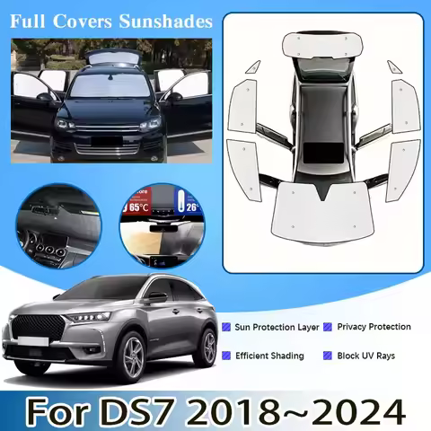 Anti-UV Car Window Covers For DS 7 Crossback Citroen DS7 2018~2024 Car Sun Sunscreen Sunshades Visor