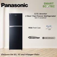 Panasonic Refrigerator (325L) AI ECONAVI Inverter Blue Ag 2-Door Fridge - NR-TV341BPKM