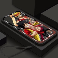OPPO R17 Pro R15 Pro R9S Plus F1 Plus R9S Cartoon Anime One Piece Phone Case Straight Edge Square Cover Soft Silicone Shockproof Casing