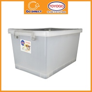 TOYOGO 41L Storage Box with Lid & Wheels (708) Plastic Translucent Home Bedroom Clothes Container