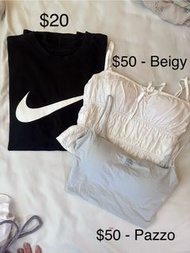 背太 bar top Nike tee pazzo beigy