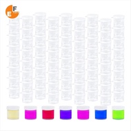 100-Pack Mini Plastic Paint Cups with Lids Paint Container Jars Clear Paint Storage Jars 0.5 Oz (25 