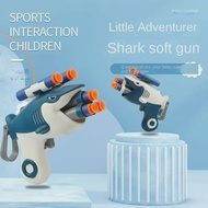 Shark Gun Ejection Soft Bullet Gun Children Safety Cute Toy Children Birthday Gift  Automatic Shell 