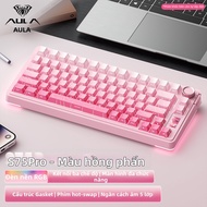 AULA | Bàn phím cơ Custom AULA S75 Pro Màn Hình Đa Năng Không Dây 3 Chế Độ Gasket Mount Hotswap Núm 