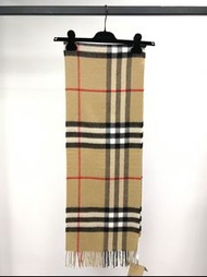 BURBERRY  羊絨格紋圍巾