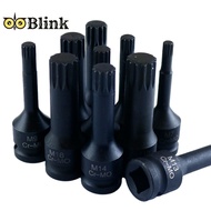 【Blink】3Inch M5-M19 1/2Inch Drive Wrench Socket Adapter 12 Point Socket Screwdriver Bit