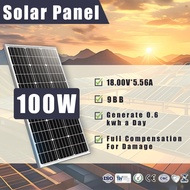 100w solar panel 9BB Monocrystalline Generating 0.6KWH per day