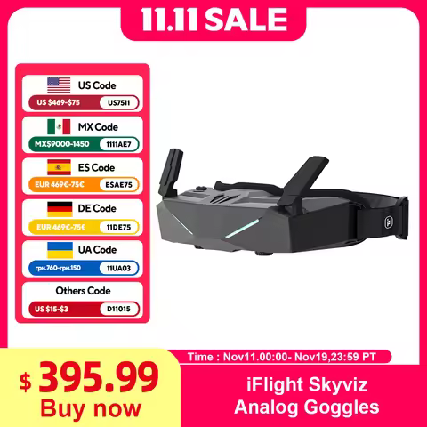 iFlight Skyviz Goggles Integrated FPV Analog Goggles Micro-OLED 100Hz with Race/Freestyle FOV Modes