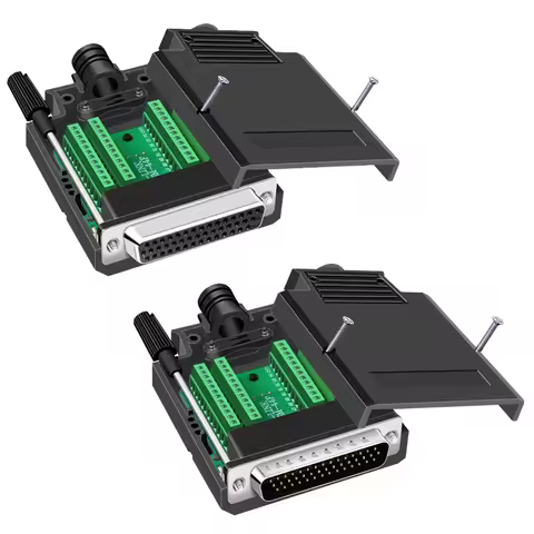 HDB44 Solderless Connector Joint Industrial 3 Rows D-SUB 44Pin Male Female P Pin Hole Plug DB44 Brea