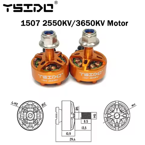 4Pcs /1PCS YSIDO 1507 2550KV 3650KV 3-6S Brushless Motor for Cineboy 146mm/Cloud-149 149mm Frame Spr