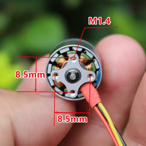 DC Micro 1104 4.8MM Long Shaft Small Motor NdFeB Strong Magnetic Brushless Motor 4300KV for Model Ai