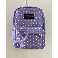 Purple Polka Dot Schoolbag Size Height 42 Width 33 Thick 21cn Student Commuter High-Appearance Simpl