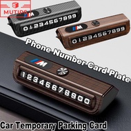BMW M Power Car Temporary Parking Card Phone Number Plate Card Hidden Number Holder For F30 F10 E90 