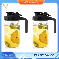 [UTnus9ddL] 2set 32OZ  Jar Pour Spout Lid-Glass Pitcher with Lid,Breast Milk Pitcher,Seal for Juice,