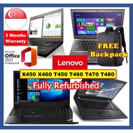 [SG Seller] Refurbished LENOVO Laptop X250 X260 T450 T460 T470 T480 | Windows 11 | Free Laptop Bag |