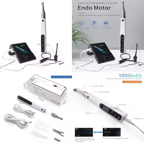 2026 2 in 1 Endodontic Root Canal Files Contra Angle Wireless LED WithApex Locator Endo Motor Oral T