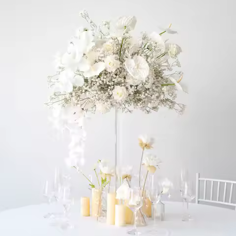 50CM Luxury Wedding Table Centerpieces Floral Ball Rose orchid Baby Breath Hydrangea Flower Ball Eve
