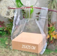 tas plastik BENING isi 50 size 25 x 25 kantong PE PP TRANSPARAN kresek