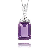 【正佳珠寶】紫水晶 冰質長方形 2.5g 紫水晶吊墜