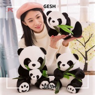 GESH 9/10/12/16cm Plush Panda birthday Soft cloth Toy Kneeling Sitting Cute Cartoon Pillow