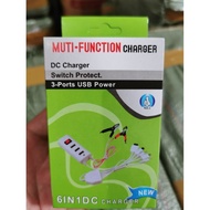 Charger HP AKI MOTOR 3USB PORT 6IN1 DC SWITCH ON/OFF - Casan HP di Ac