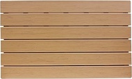 OHE Bath Bath Mat, Natural, Approx. Length 21.3 x Width 35.4 inches (54 x 90 cm), Wood Grain Socle, 