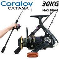 Coralov satu set reel Pancing SHIMANO Reel Pancing Murah Kuat Power 1.65M/1.8M/2.1M Joran Pancing Se