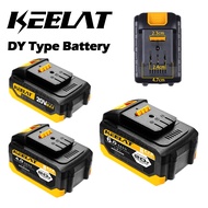 【For East Malaysia】KEELAT 20V DY Type Lithium Li-Ion Battery Rechargeable For Impact Wrench Hammer D
