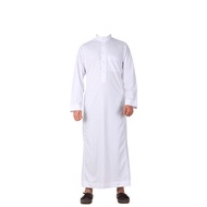 Jubah Putih Lelaki Dewasa White Thobe ( Size 60 / XXXL ) Jubah Putih Hafiz Al Hera