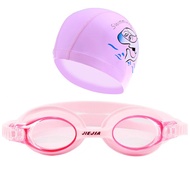 Children Waterproof Swimming Goggles Set Dolphin Cartoon Kids Swim Caps Gafas Natacion Fish Arena Ey